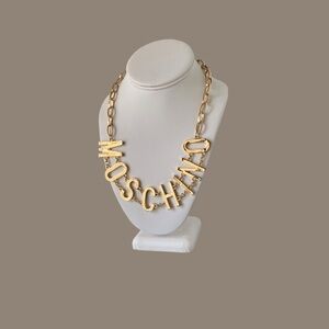 Moschino Gold Plated Choker Necklace